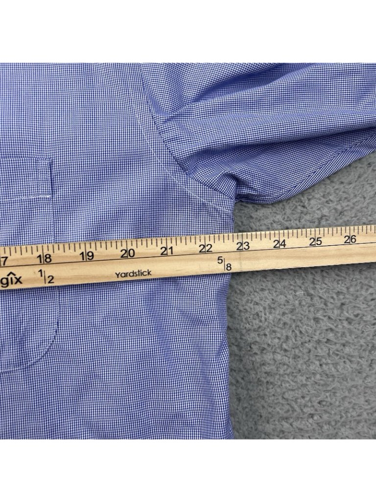 J Press Long Sleeve Button Up Mens Shirt Blue White Size 16-34 Dress Collar — image 5 of 6